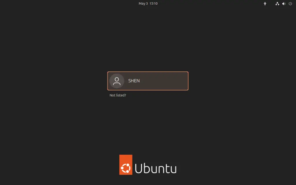 Ubuntu 24.04 login screen